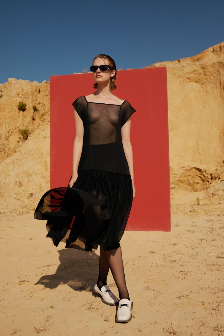Free Heaven Transparent Dress, Alternate, color, black