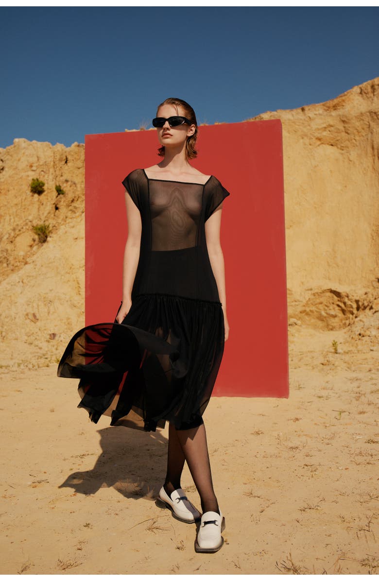 PCFG Free Heaven Transparent Dress, Alternate, color, Black