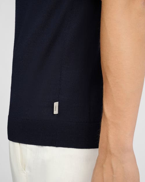 Onia Extra Fine Merino Wool Polo In Blue