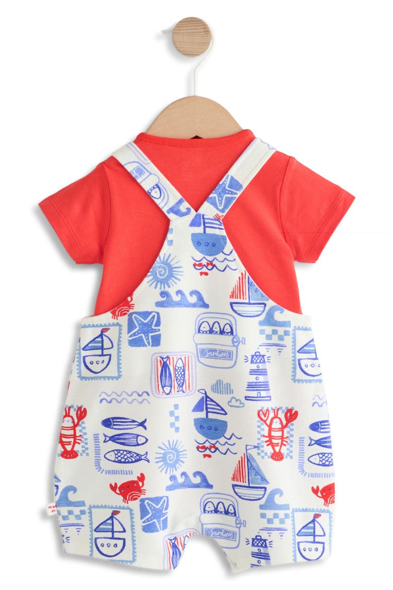 Nautical Romper & Bodysuit Set, Alternate, color, RED