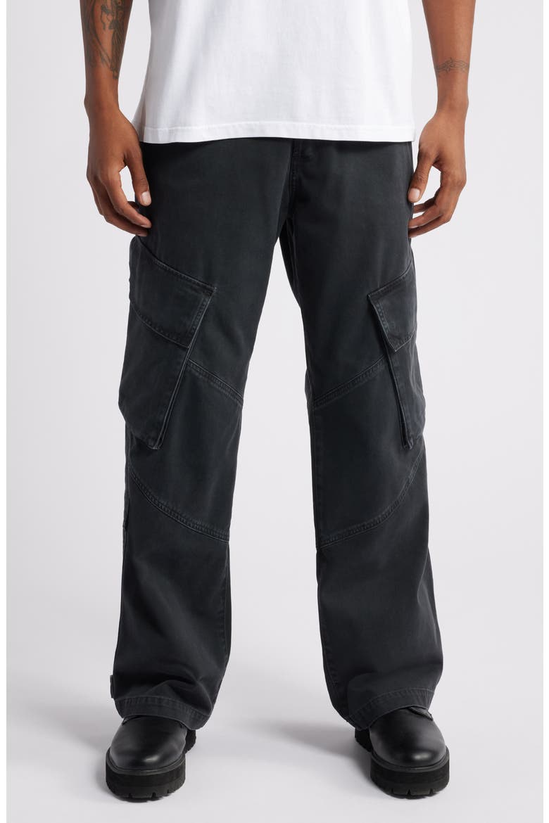 Wilson Wide Leg Cargo Jeans, Main, color, VINTAGE BLACK