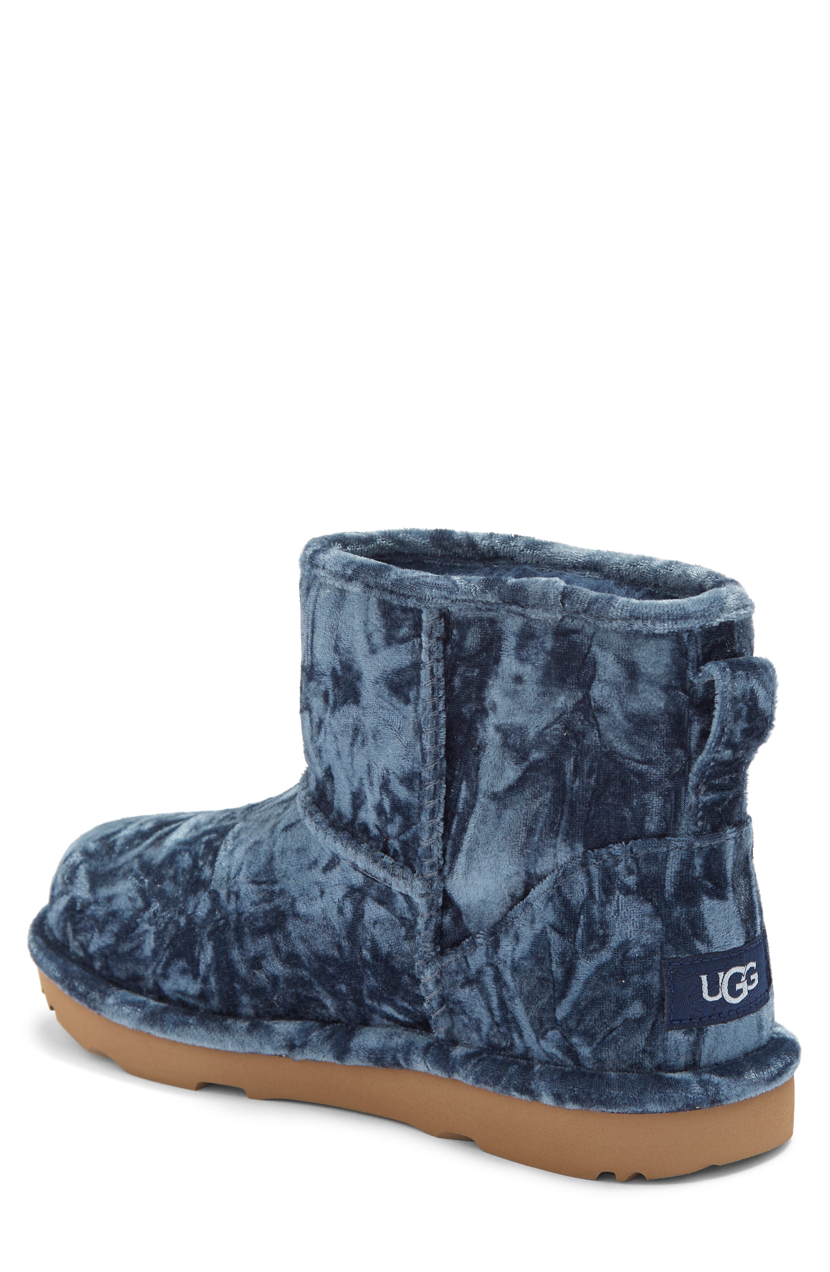 UGG<sup>®</sup> Kids' Classic Mini II Velvet Bootie, Alternate, color, 