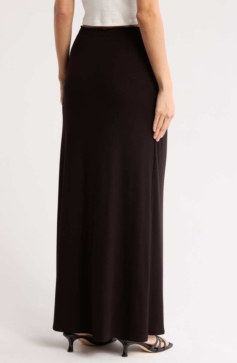 GO COUTURE Slit Maxi Skirt, Alternate, color, Black