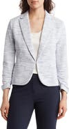Amanda & Chelsea Scrunched 3/4 Sleeve Tweed Knit Blazer