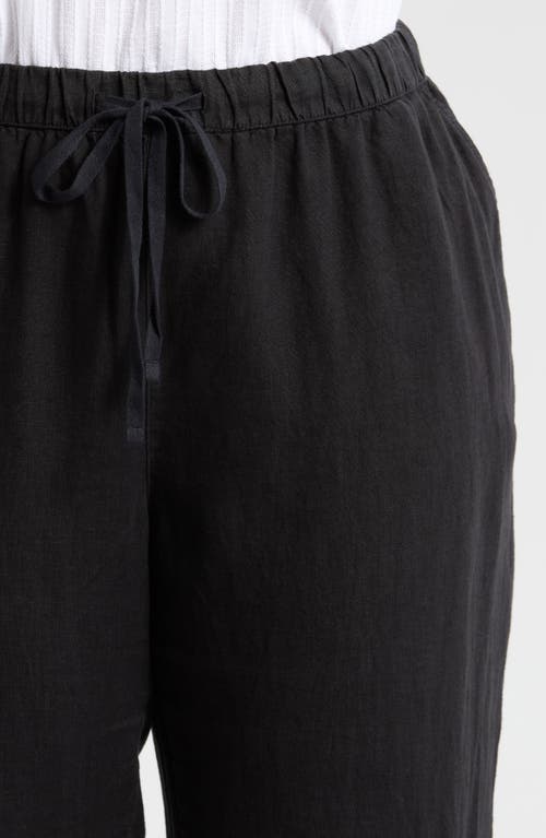 Caslonr Caslon(r) Tapered Linen Pants In Black