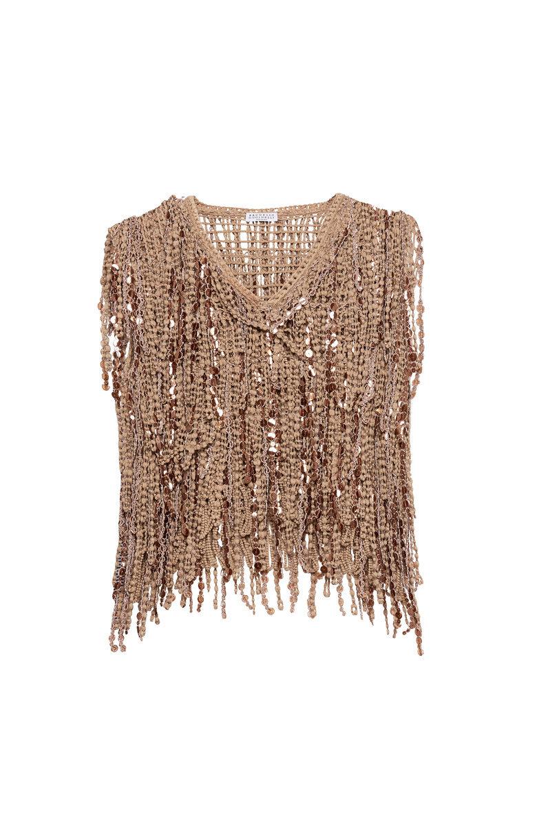 Brunello Cucinelli Dazzling Cascades top, Main, color, 