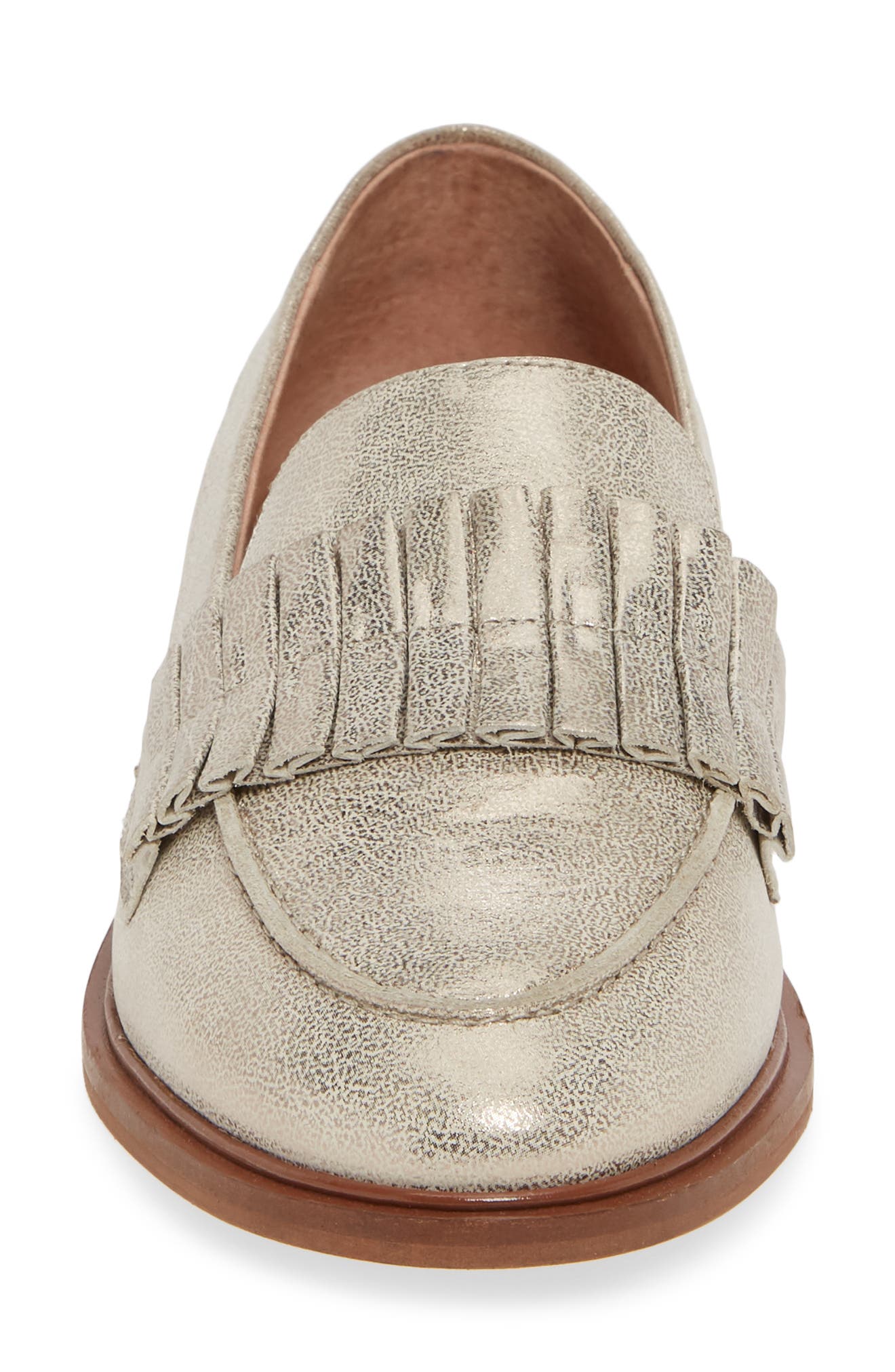 Powerful Loafer, Alternate, color, METALLIC SILVER LEATHER