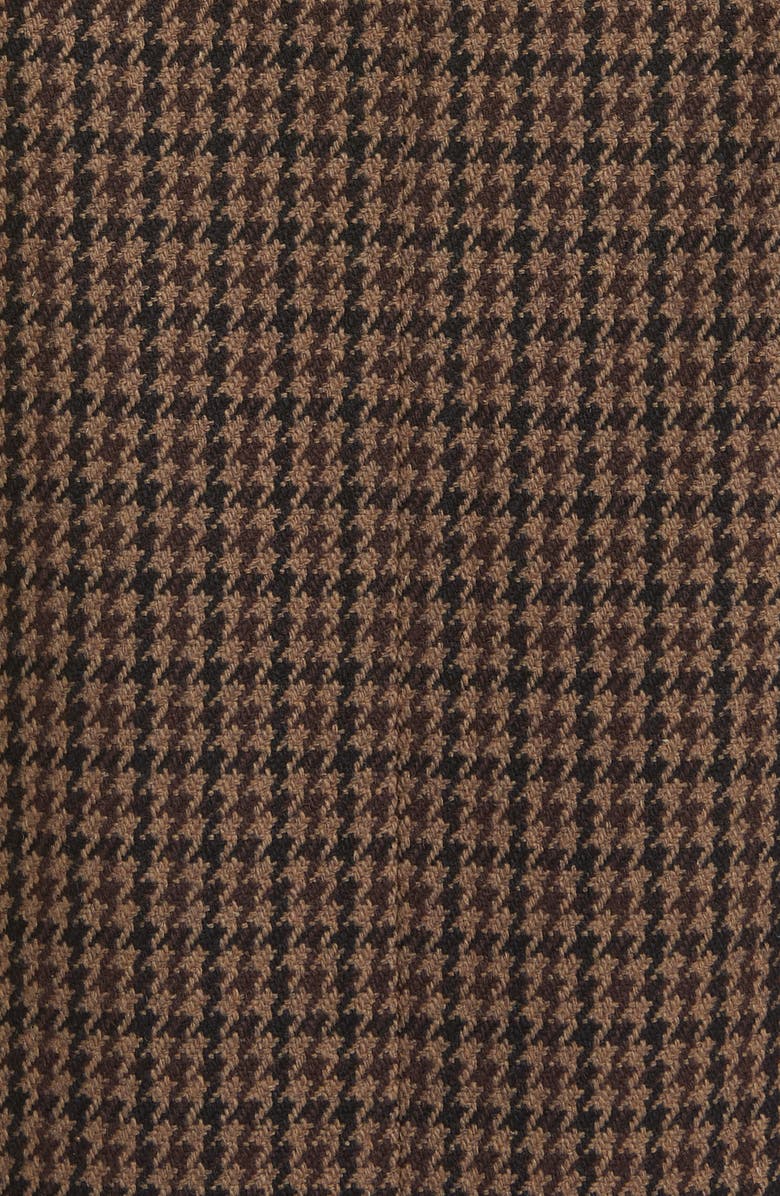 Balenciaga Hourglass Houndstooth Wool Blend Coat, Alternate, color,