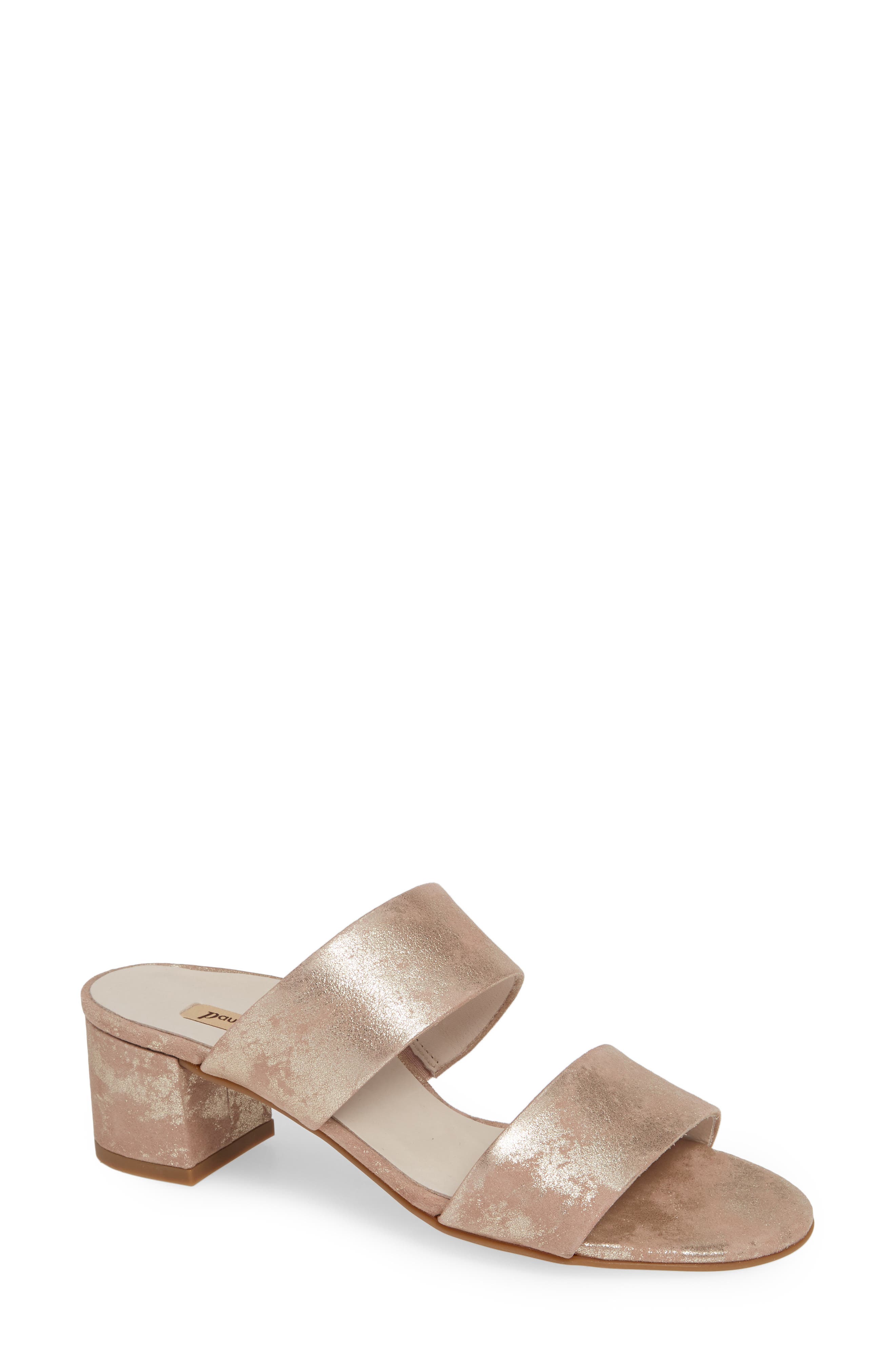 Meg Slide Sandal, Main, color, BLUSH METALLIC