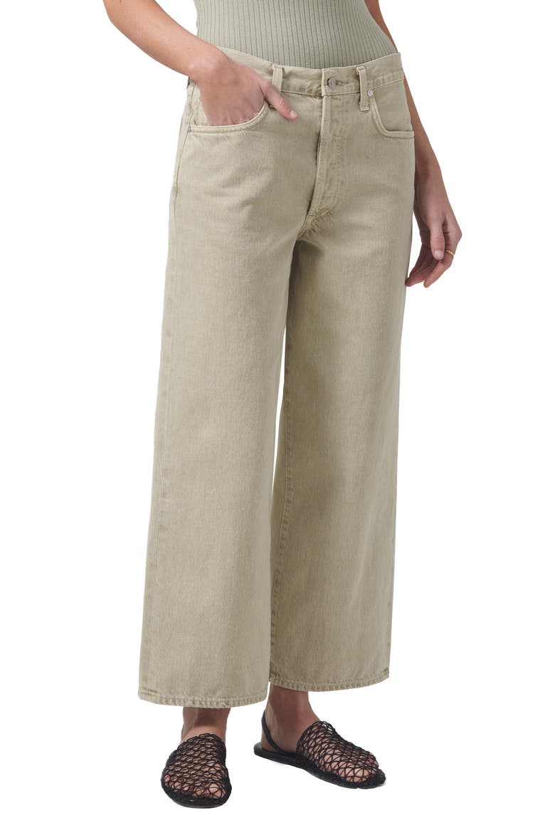 Pina Crop Baggy Jeans, Main, color, ALFALFA