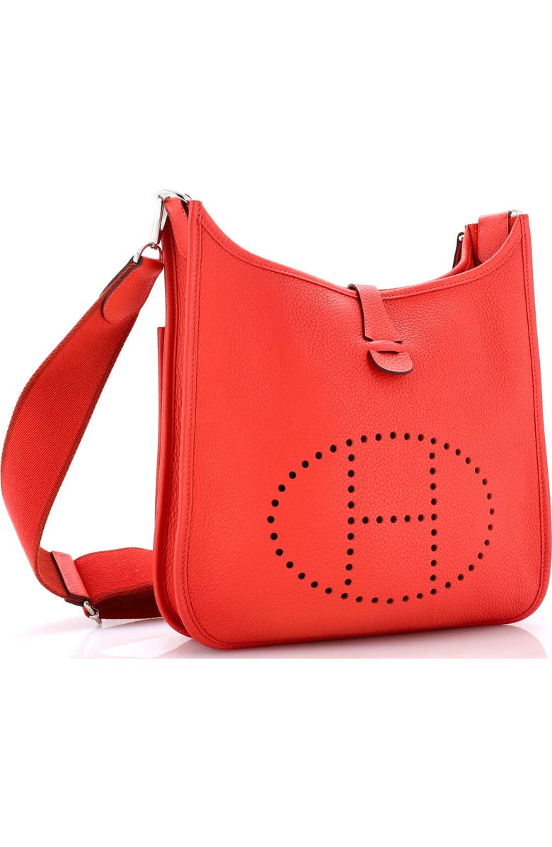 Pre-Owned Hermes Evelyne Bag Gen III Clemence PM, Alternate, color, Rouge Pivoine