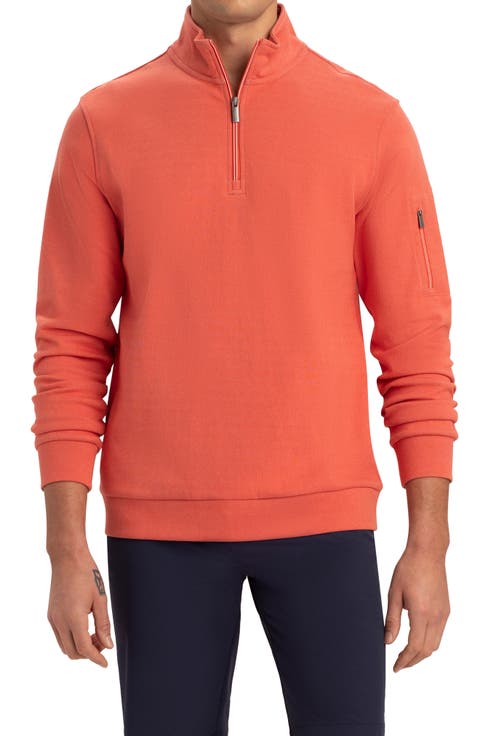 Cotton Blend Quarter Zip Pullover