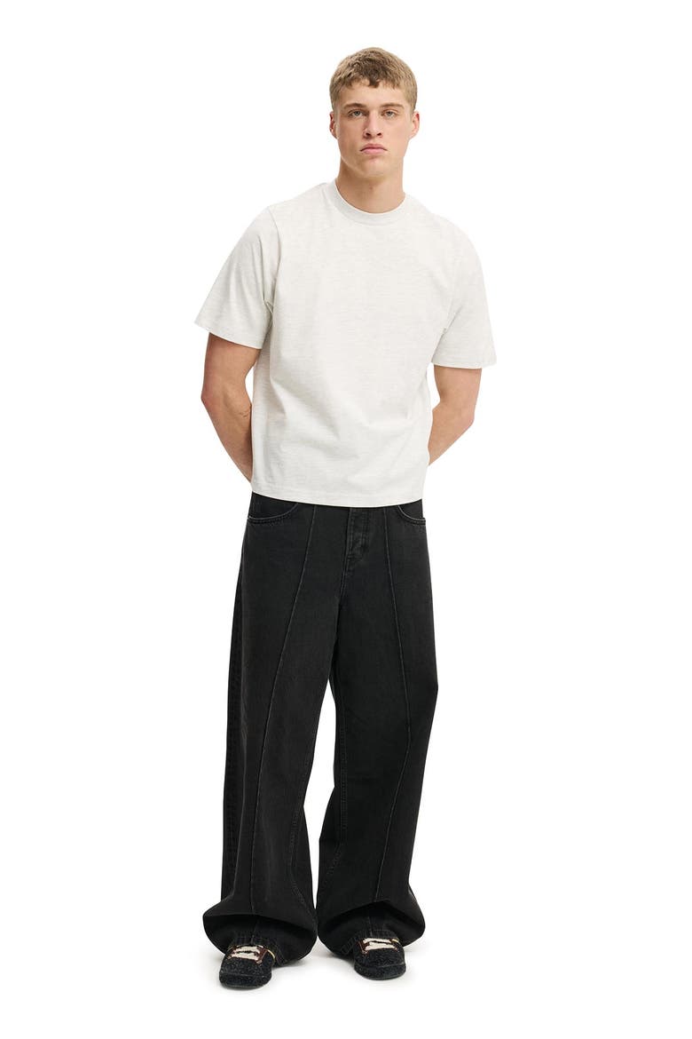 Men's Cropped Fit T-Shirt, Alternate, color, White Marle