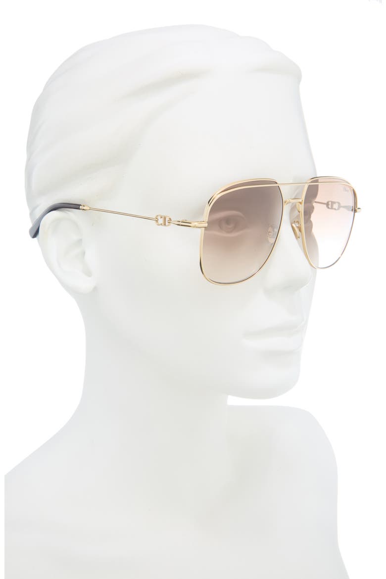 Petit CD A1U Pilot Sunglasses, Alternate, color, SHINY GOLD DH / GRADIENT BROWN