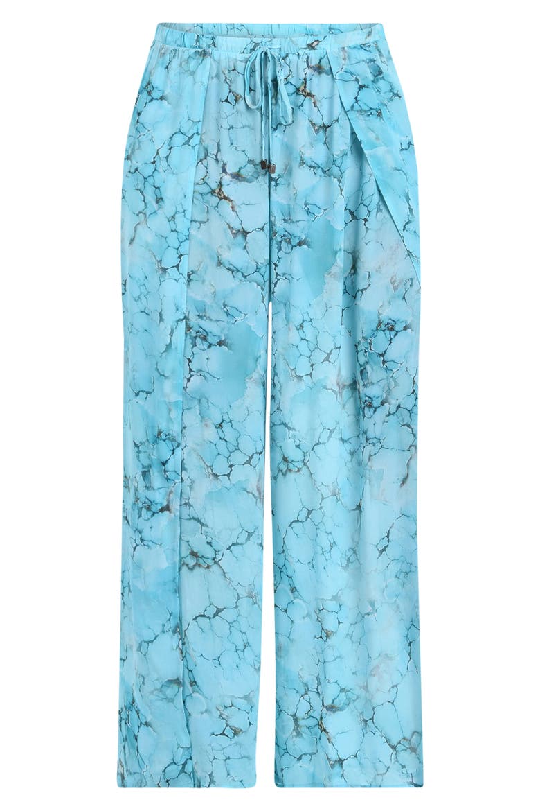 Geraldine Wide Leg Cover-Up Pants, Alternate, color, TURQUOISE