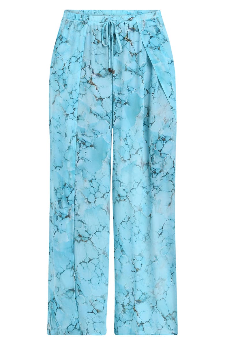 L'AGENCE Geraldine Wide Leg Cover-Up Pants, Alternate, color, Turquoise