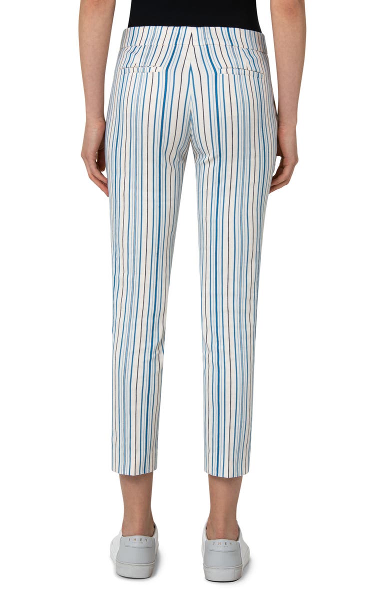 Akris punto Frankie Stripe Stretch Cotton Pants, Alternate, color,