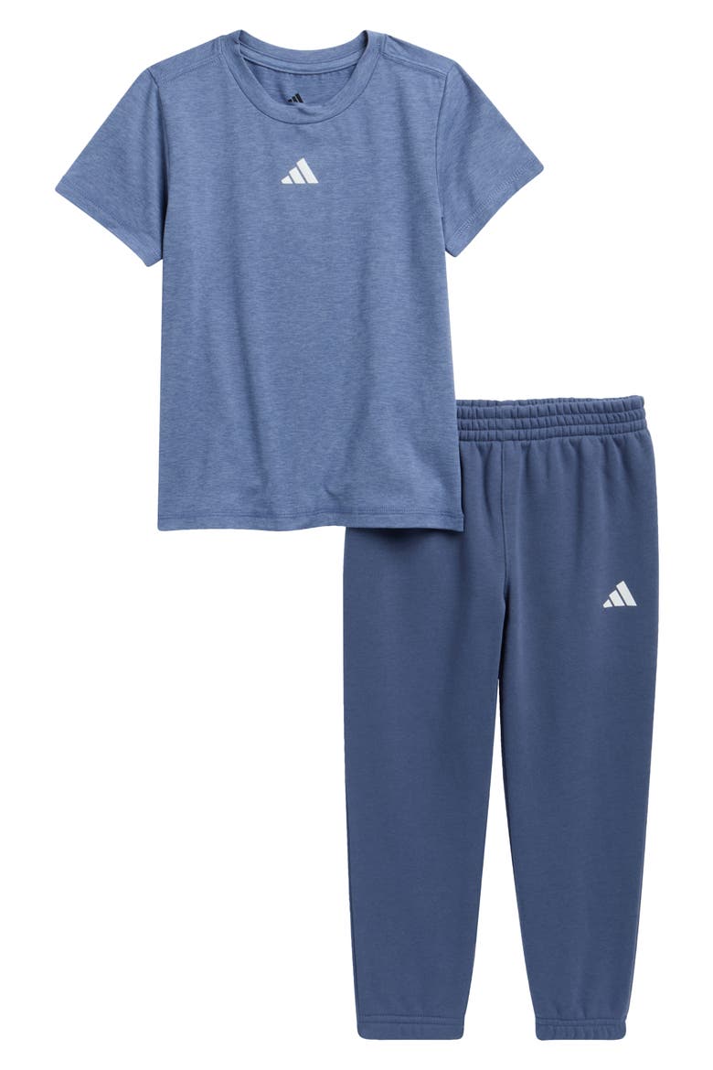 Kids' T-Shirt & Joggers Set, Main, color, BLUE/ NAVY MELANGE