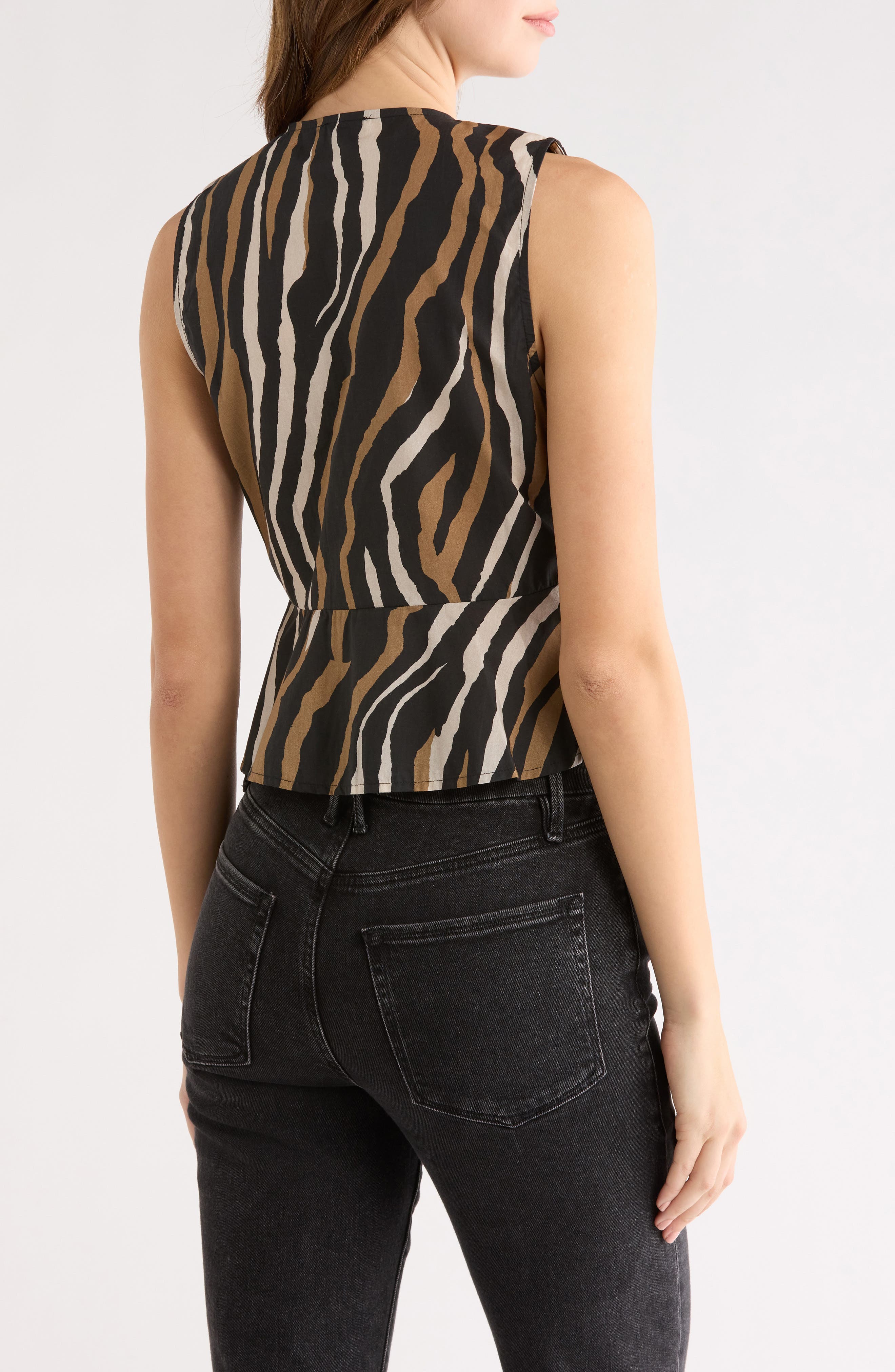 Chala Stripe Sleeveless Cotton Top - image 2