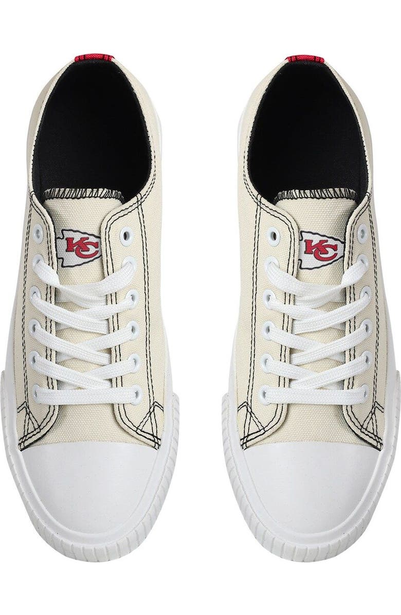 FOCO Women's FOCO Cream Kansas City Chiefs Low Top Canvas Shoes, Alternate, color,