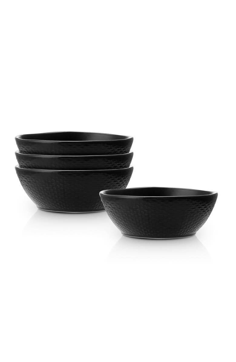 Stone Lain Abigael Stoneware 4-Piece Bowl Set, Alternate, color, Black