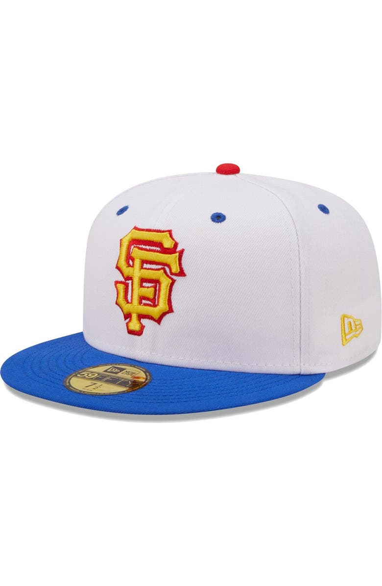 New Era Men's New Era White/Royal San Francisco Giants 8-Time World Series Champions Cherry Lolli 59FIFTY Fitted Hat, Alternate, color,