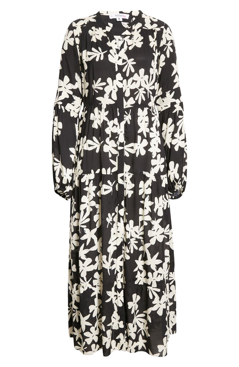 lemlem Sea Floral Long Sleeve Shirtdress, Alternate, color, 