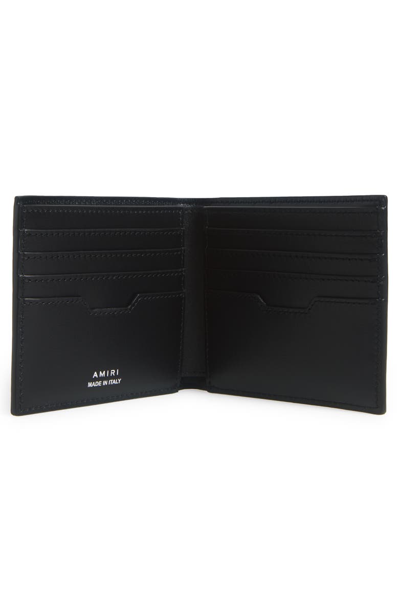 AMIRI Panther Leather Bifold Wallet, Alternate, color, Black