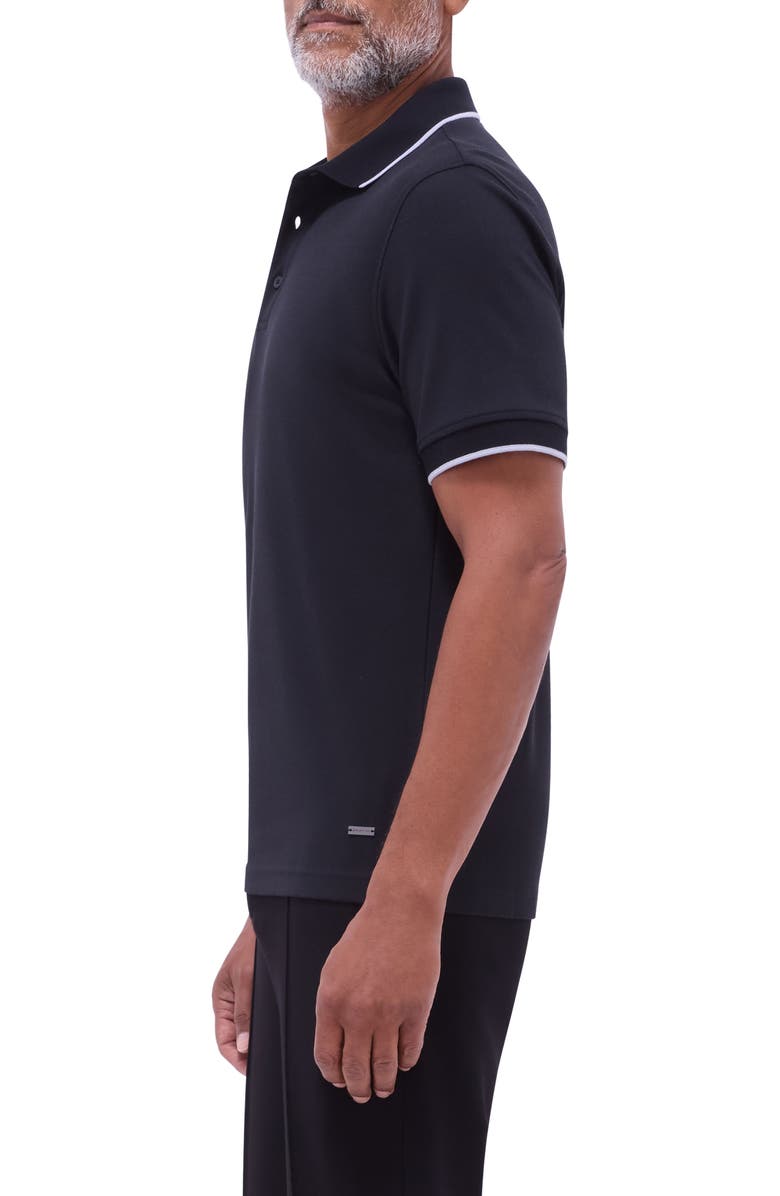 Bugatchi Tipped Piqué Polo, Alternate, color, 