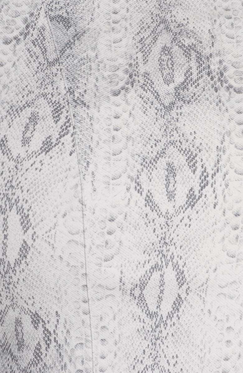 Adyson Parker Animal Print Moto Jacket, Alternate, color, Grey Combo