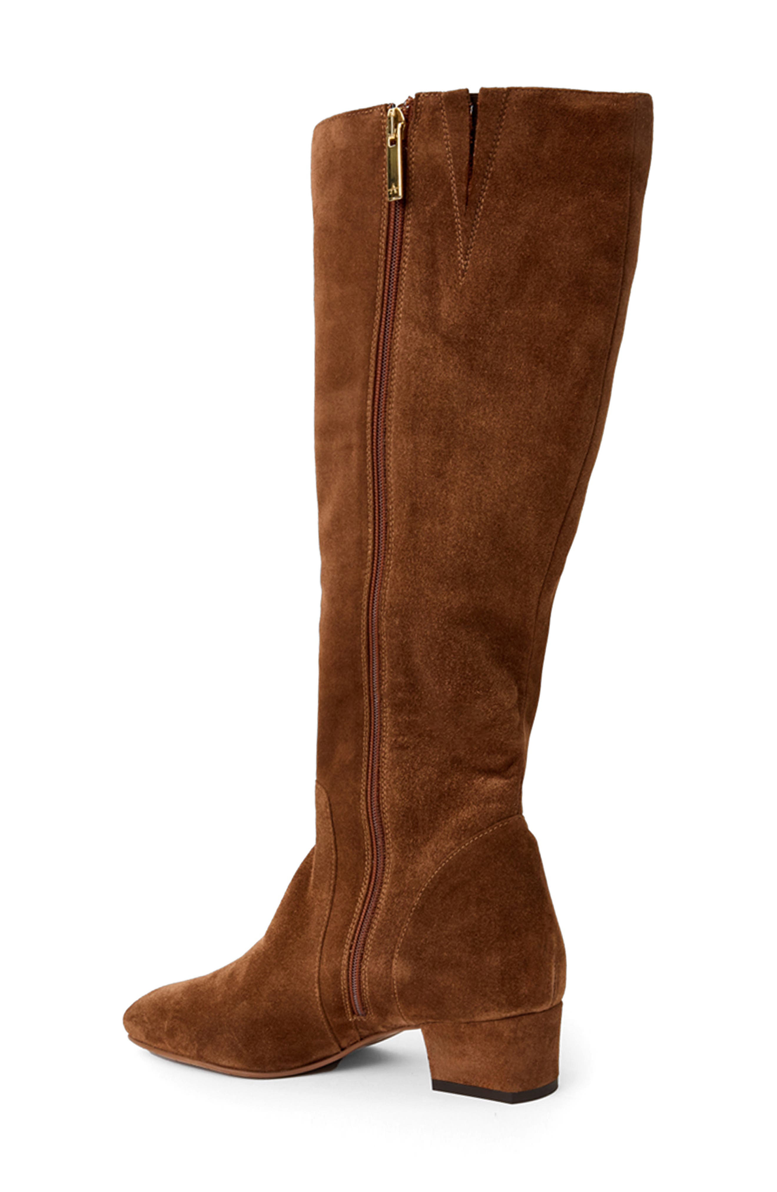 Aquatalia Serafina Weatherproof Knee High Boot, Alternate, color, Brandy Suede