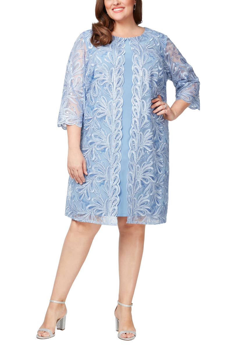 Alex Evenings Embroidered Mock Jacket Cocktail Dress | Nordstrom