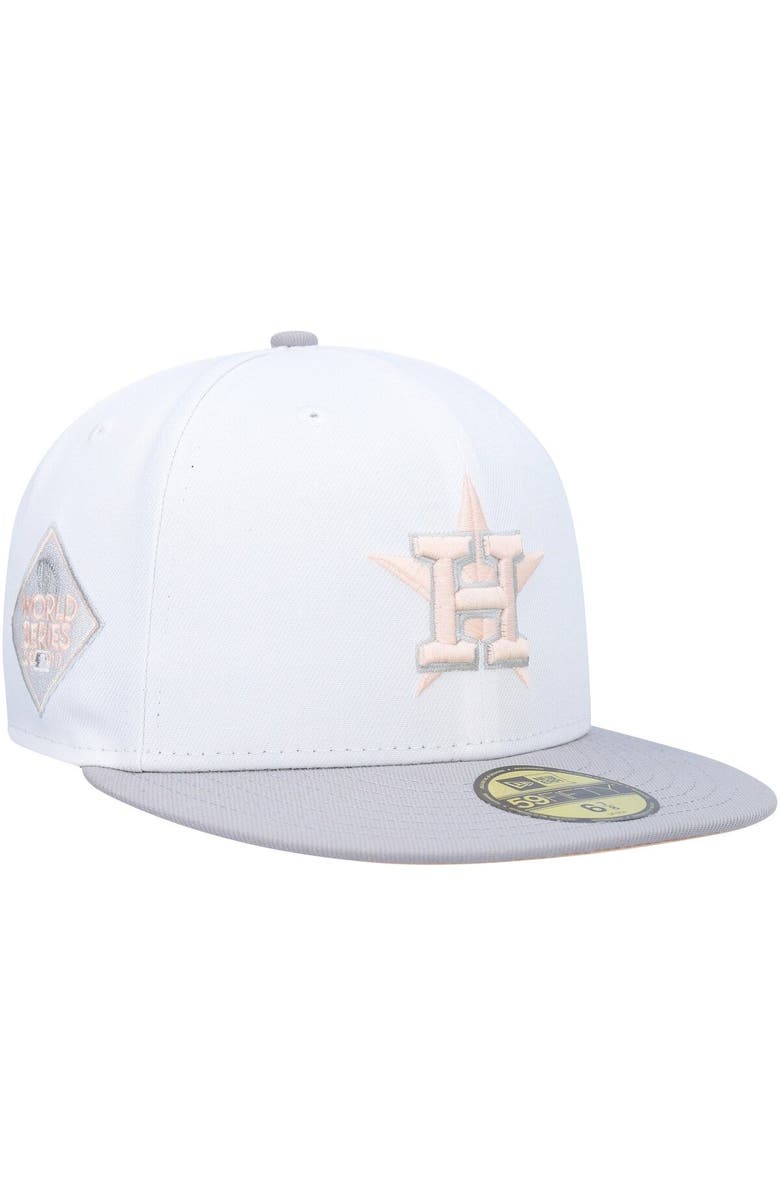 New Era Men's New Era White/Gray Houston Astros 2011 World Series Side Patch Undervisor 59FIFTY Fitted Hat, Main, color, 