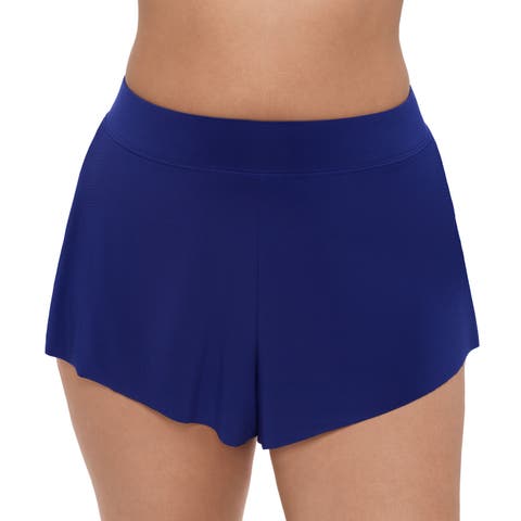 Mid-Rise Drape Swim Short