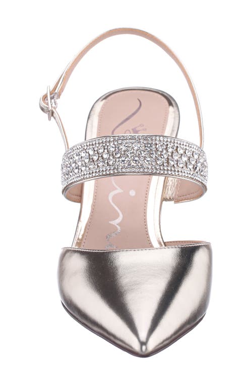 Nina Trista Pointed Toe Slingback Pump In Silver
