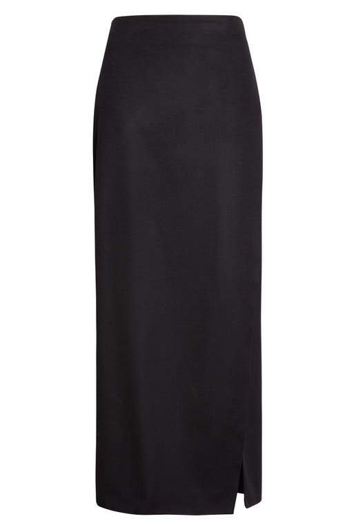 Max Mara Adorato Wool Wrap Skirt In Black
