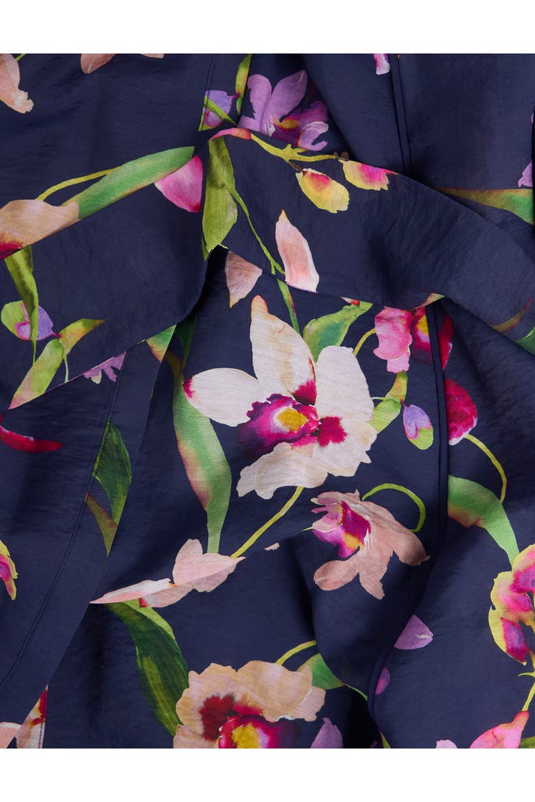 Pippa Floral Midi Dress, Alternate, color, Midnight Multi