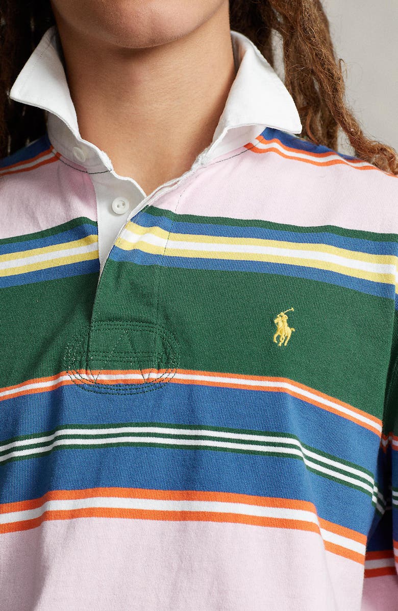 Polo Ralph Lauren Classic Fit Stripe Cotton Rugby Shirt, Alternate, color,