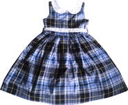 JOE-ELLA Kids' Plaid Cotton Dress