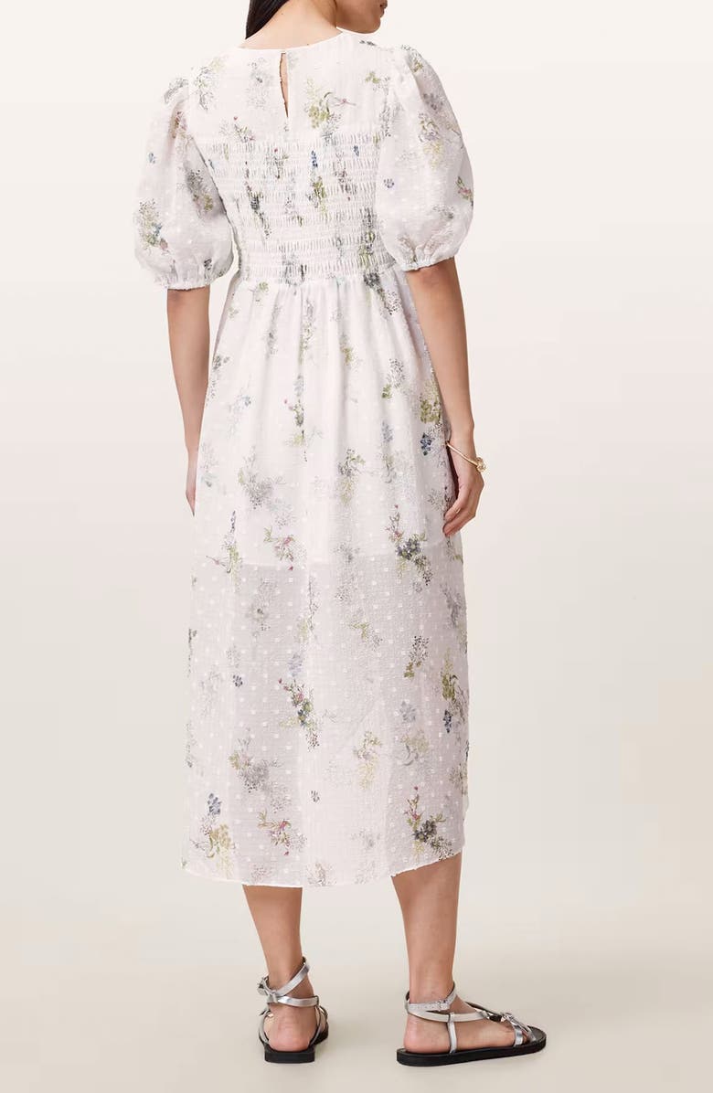 AllSaints Serene Puff Sleeve Dress, Alternate, color, Laci Ecru White