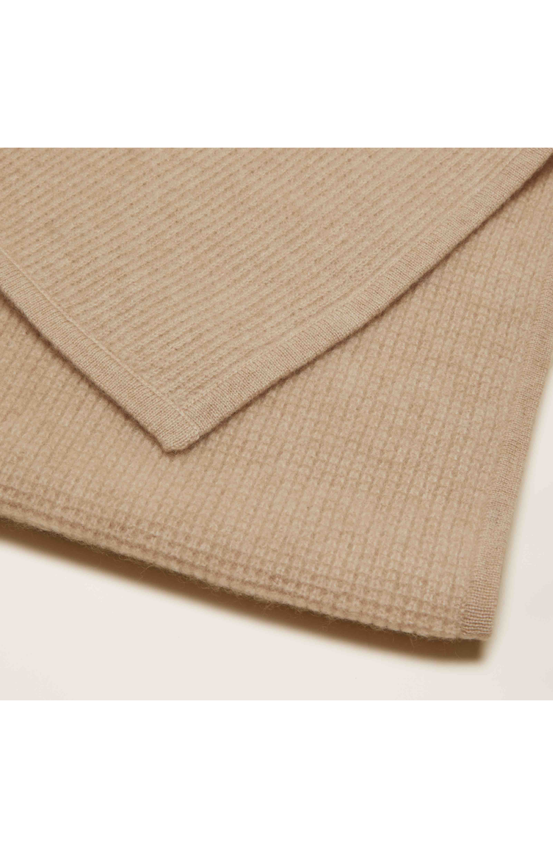 Italic Cassie Cashmere Waffle Knit Baby Blanket, Alternate, color, Soft Camel