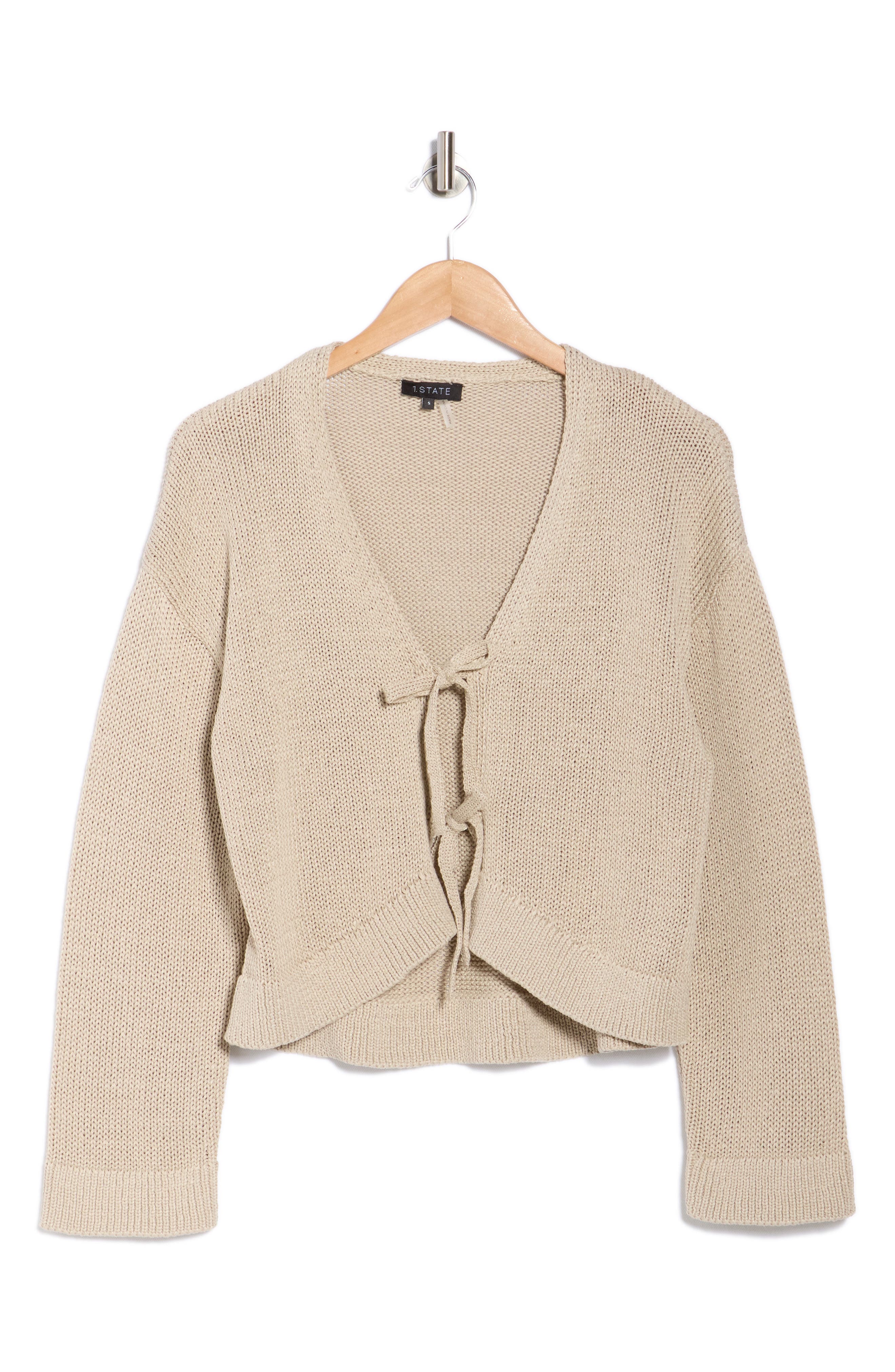1.STATE Front Tie Cardigan