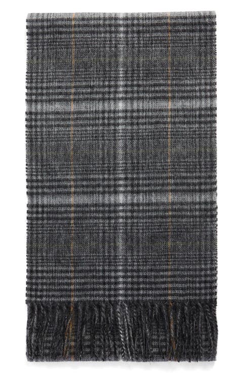 Danbrooke Plaid Fringed Wool & Cashmere Scarf