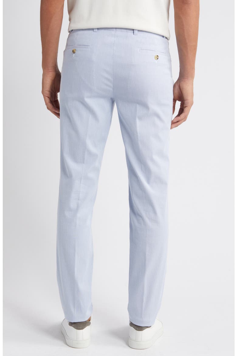 Pinstripe Five-Pocket Taper Leg Pants, Alternate, color, BLUE