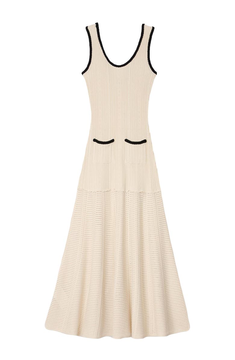 SANDRO Pointelle knit dress, Alternate, color, 
