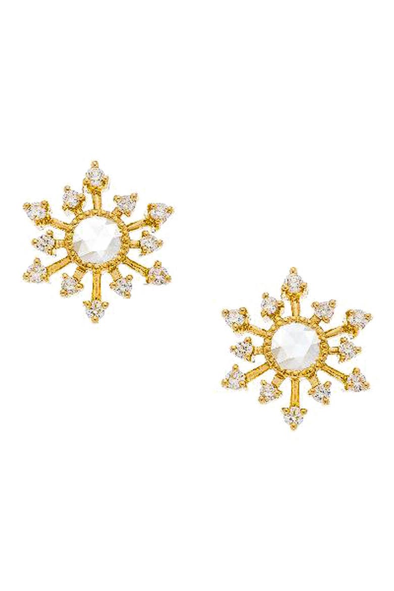 Leena Diamond Stud Earrings, Main, color, 18K YG
