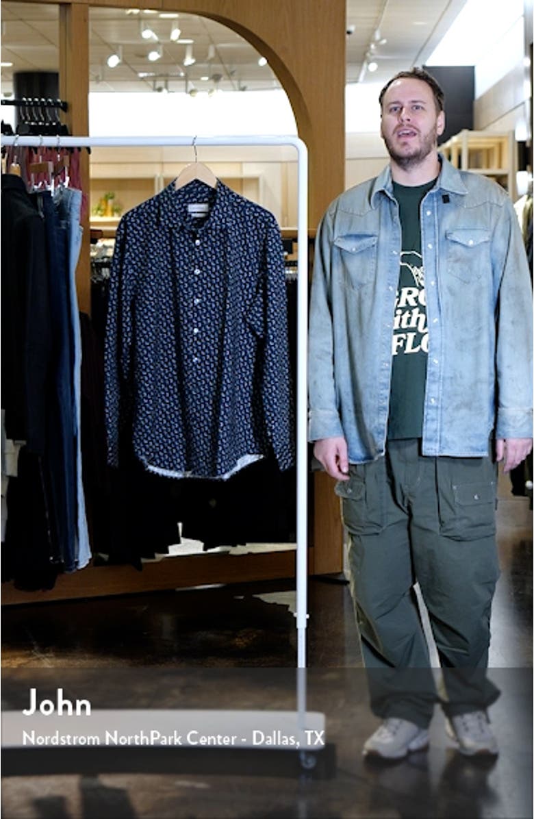 James OoohCotton<sup>®</sup> Moon Print Button-Up Shirt, sales video thumbnail