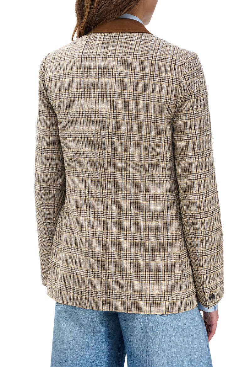 Evia Plaid Wool Blend Blazer, Alternate, color, TAN MULTI