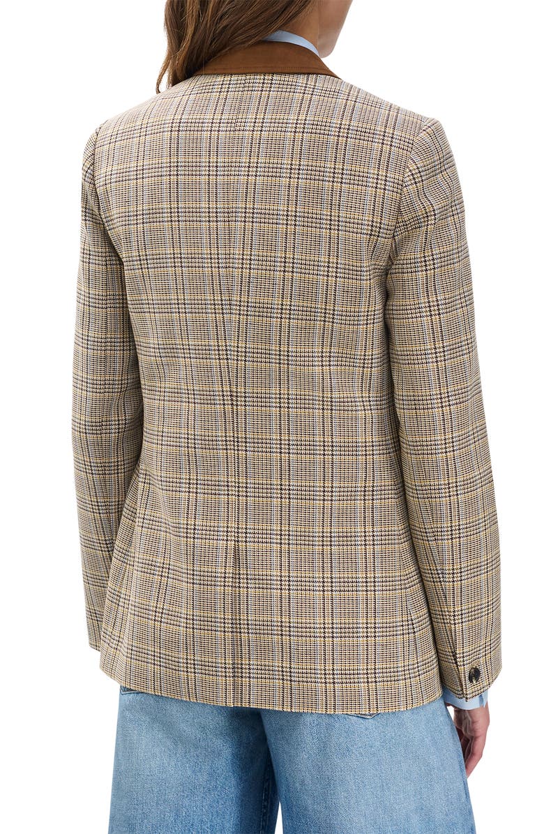 rag & bone Evia Plaid Wool Blend Blazer, Alternate, color, Tan Multi
