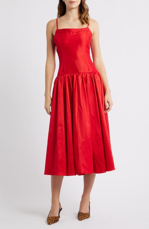Quartet Taffeta Midi Dress